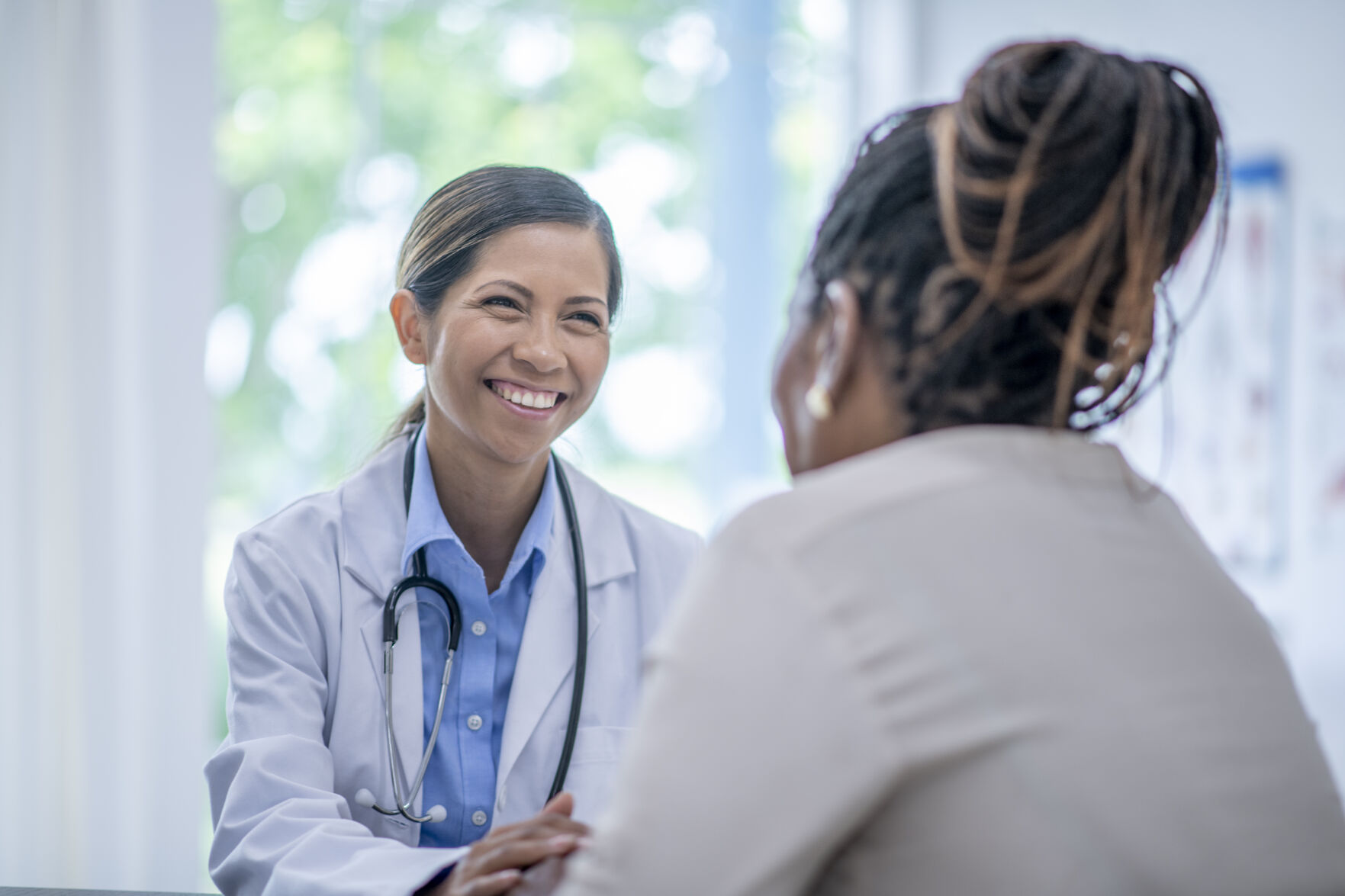 Doctor discusses options with a patient